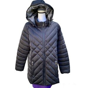Nuage Women’s Black Quilted Hooded Puffer Jacket Size XL